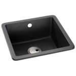 Abode Matrix Sq GR15 1 Bowl Granite Inset/Undermount Sink Black