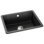 Abode Matrix Sq GR15 Large 1 Bowl Granite Inset/Undermount Sink Black