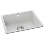Abode Matrix Sq GR15 Large 1 Bowl Granite Inset/Undermount Sink White