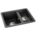 Abode Matrix Sq GR15 1.5 Bowl Granite Inset/Undermount Sink Black