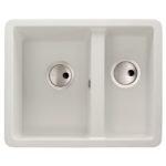 Abode Matrix Sq GR15 1.5 Bowl Granite Inset/Undermount Sink White