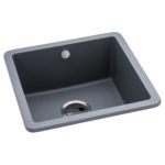 Abode Matrix Sq GR15 1 Bowl Granite Inset/Undermount Sink Grey