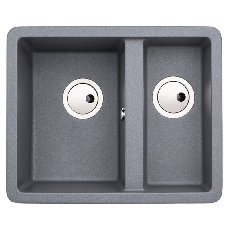 Abode Matrix Sq GR15 1.5 Bowl Granite Inset/Undermount Sink Grey Abode Matrix Sq GR15 1.5 Bowl Granite Inset/Undermount Sink Grey