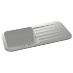 Abode Dune 1 Bowl & Drainer Granite Inset Sink Frost White