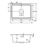 Abode Denton Compact 1 Bowl Undermount Sink Grey Metallic