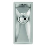 Abode Matrix R0 160mm Square 0.5 Bowl Undermount Sink Steel