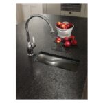 Abode Matrix R0 160mm Square 0.5 Bowl Undermount Sink Steel