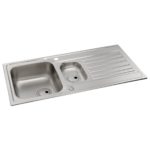 Abode Connekt 1.5 Bowl & Drainer Inset Sink Stainless Steel