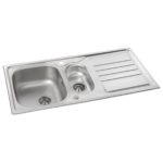 Abode Mikro 1.5 Bowl & Drainer Inset Sink Steel