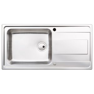 Abode Ixis 1 Bowl & Drainer Inset Sink Stainless Steel