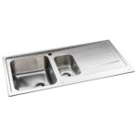 Abode Ixis 1.5 Bowl & Drainer Inset Sink Stainless Steel