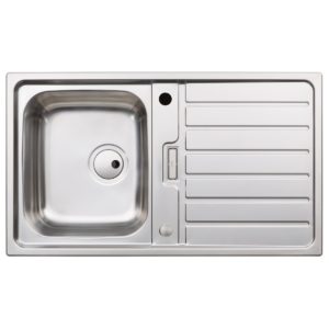 Abode Neron Compact 1 Bowl & Drainer Inset Sink Stainless Steel