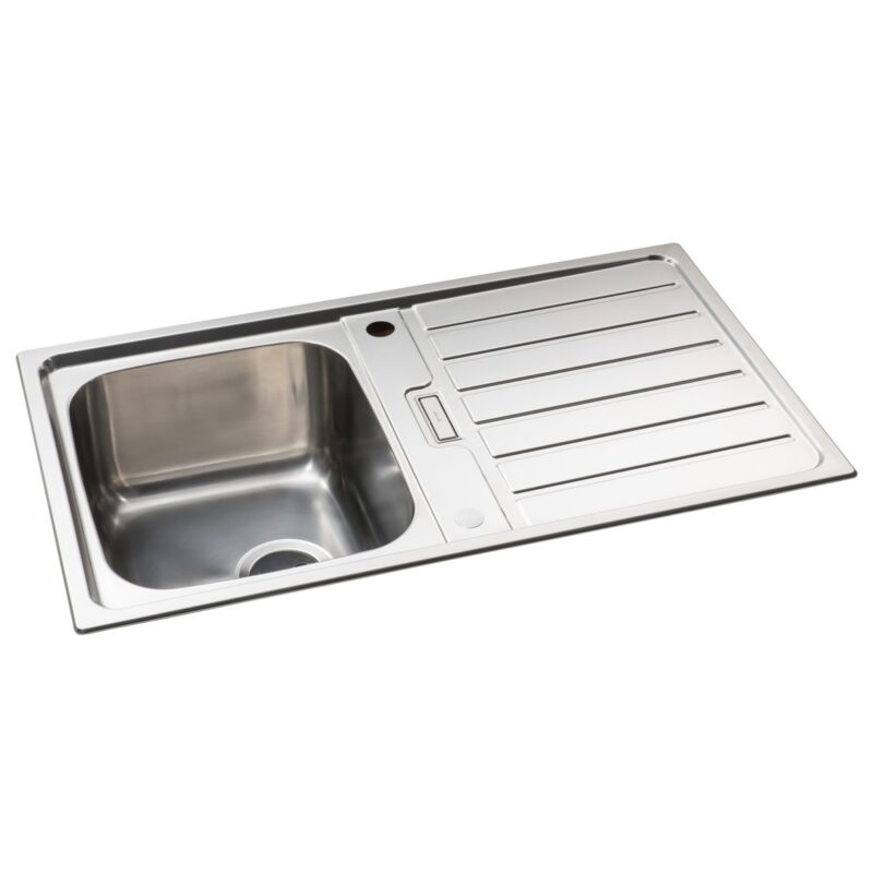 Abode Neron Compact 1 Bowl & Drainer Inset Sink Stainless Steel