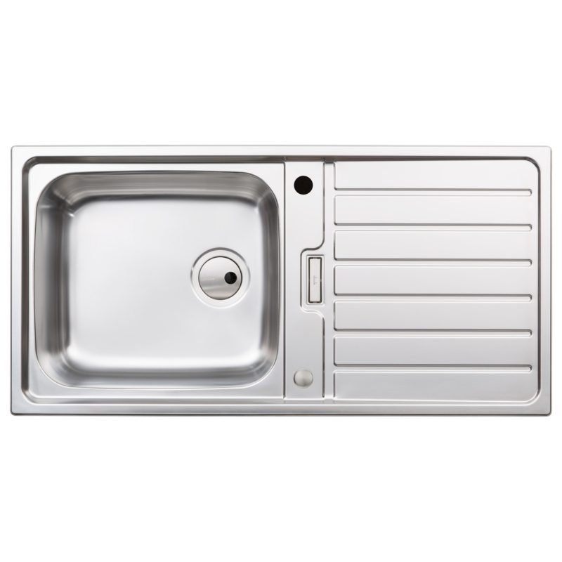 Abode Neron 1 Bowl & Drainer Inset Sink Stainless Steel