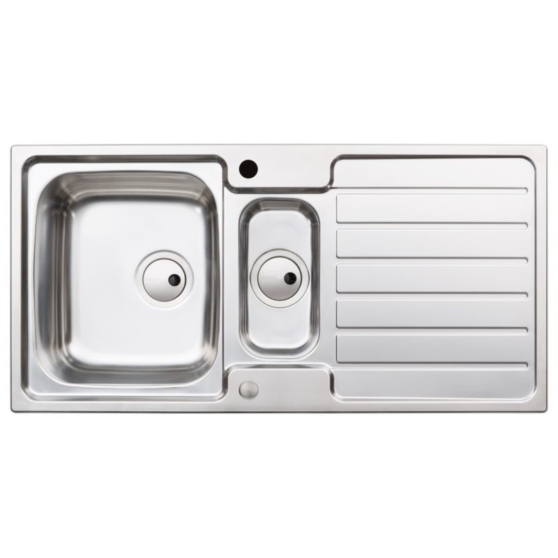 Abode Neron 1.5 Bowl & Drainer Inset Sink Stainless Steel