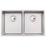 Abode Matrix R15 2 Bowl 700mm Undermount/Inset Sink Steel