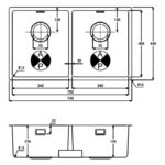 Abode Matrix R15 2 Bowl 700mm Undermount/Inset Sink Steel