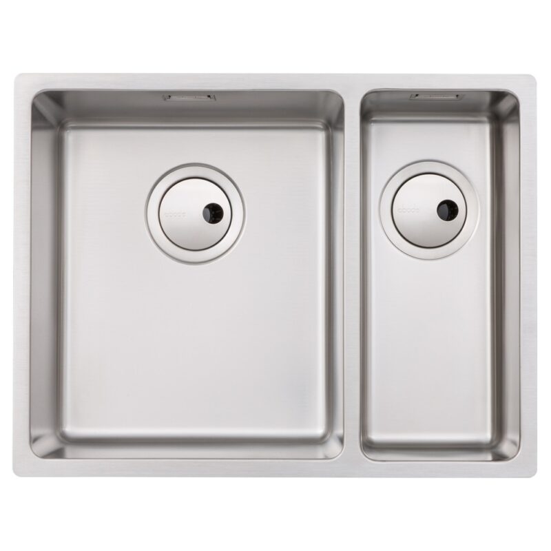 Abode Matrix R15 1.5 Bowl LHMB Undermount/Inset Sink Steel