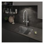 Abode Matrix R15 1.5 Bowl LHMB Undermount/Inset Sink Steel