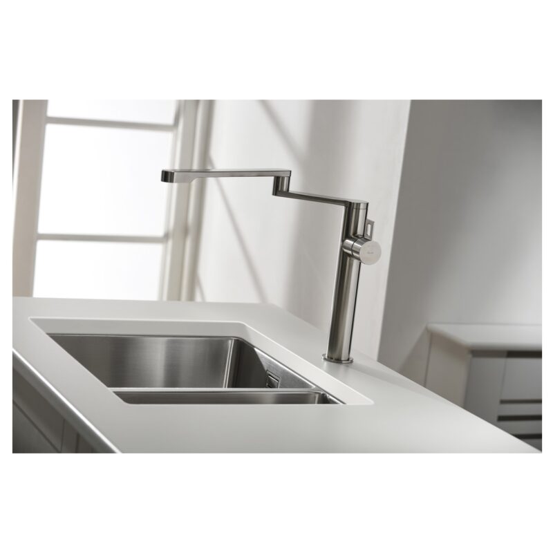 Abode Matrix R15 1.5 Bowl LHMB Undermount/Inset Sink Steel
