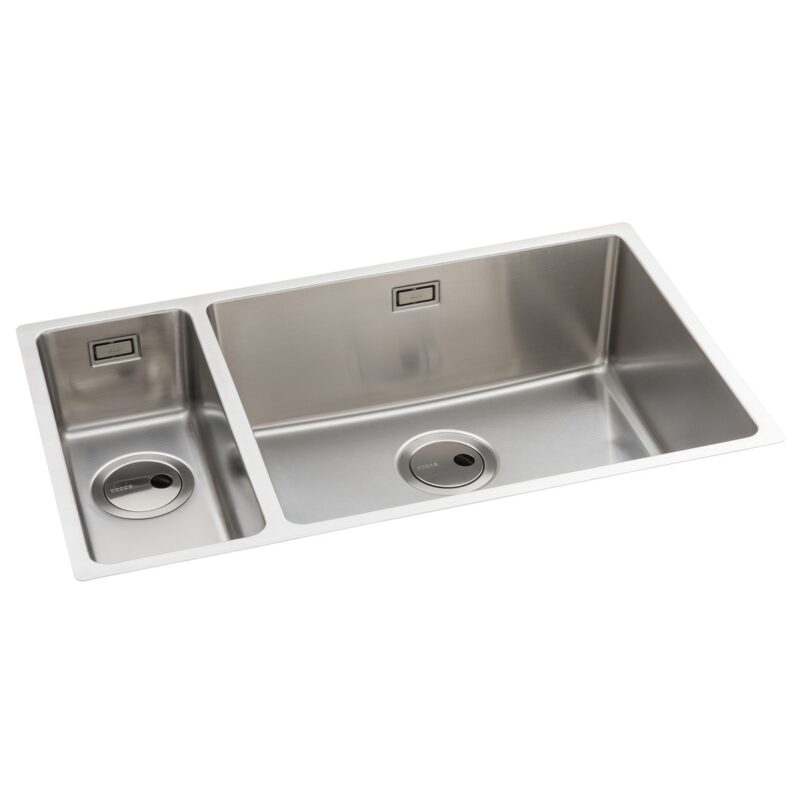 Abode Matrix R15 Large 1.5 Bowl RHMB Undermount/Inset Sink Steel