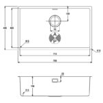 Abode Matrix R15 XL 1 Bowl Undermount/Inset Sink Stainless Steel