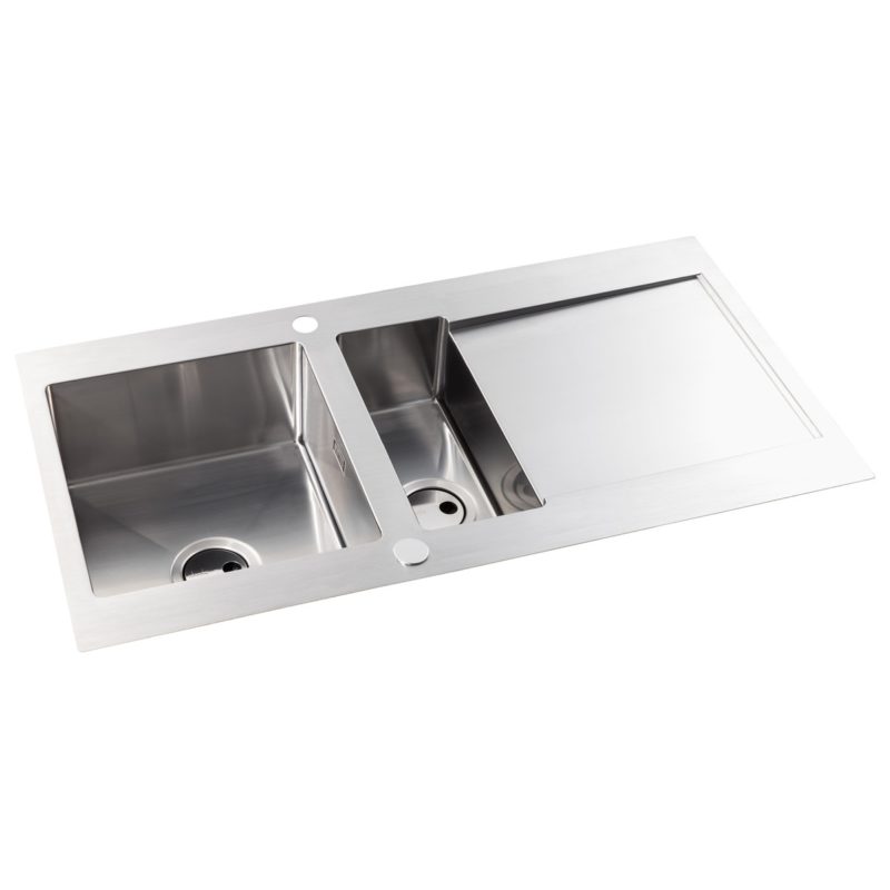 Abode Verve 1.5 Bowl & Drainer Inset Sink Stainless Steel