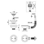 Abode Orbit Strainer Multi Bowl Sink Waste Kit
