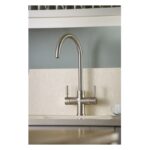 Abode Prostream 3 IN 1 Swan Spout Kitchen Tap Brushed Nickel