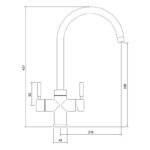Abode Prostream 3 IN 1 Swan Spout Kitchen Tap Brushed Nickel