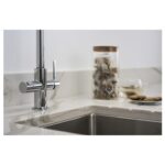 Abode Prothia 3 IN 1 Swan Spout Slimline Kitchen Tap Chrome