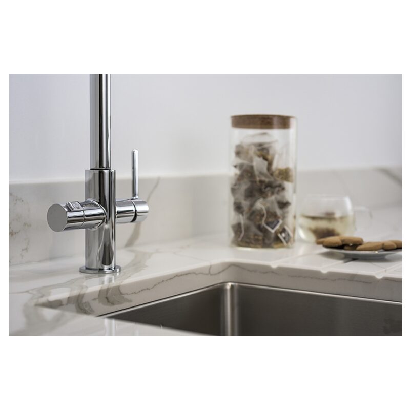 Abode Prothia 3 IN 1 Swan Spout Slimline Kitchen Tap Chrome