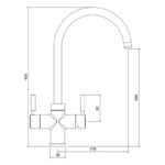 Abode Propure 4 IN 1 Swan Spout Kitchen Tap Brushed Nickel