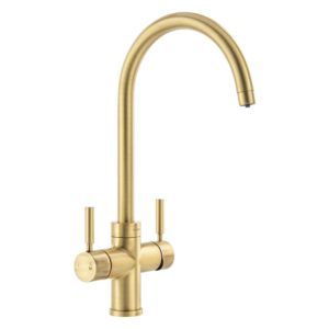 Abode Propure 4 IN 1 Swan Spout Kitchen Tap Brushed Brass
