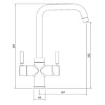 Abode Propure 4 IN 1 Quad Spout Kitchen Tap Matt Black