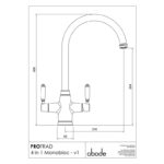 Abode ProTrad 4 IN 1 Monobloc Kitchen Tap Chrome