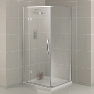 Aquadart Inline Hinged Shower Door & Side Panel 800x800mm