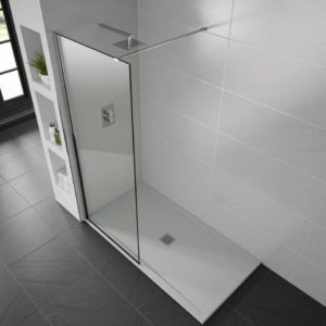 Aquadart 10mm 1600mm Wetroom Panel Clear Glass