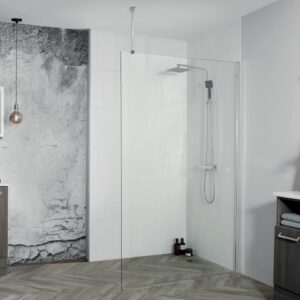 Aquadart 8 Wetroom Glass Panel 600mm