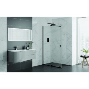 Aquadart Rolla 8 Sliding Wetroom Door 1000mm Matt Black