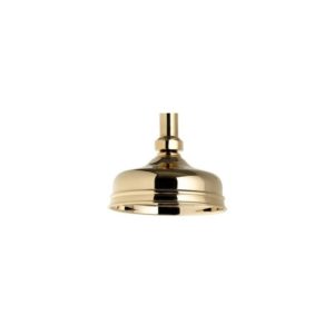 Aqualisa 125mm Wall Fixed Traditional Shower Head Gold