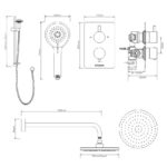 Aqualisa AQ Concealed Shower with Adjustable Kit & Fixed Head Round
