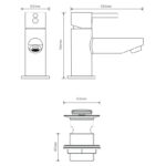 Aqualisa Uptown Small Basin Tap Chrome