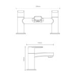 Aqualisa Central Bath Mixer Tap Chrome
