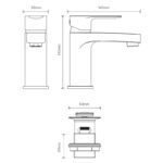 Aqualisa Central Basin Mixer Tap Large Chrome