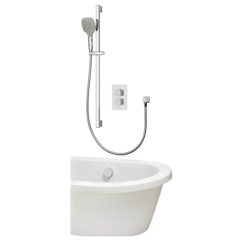 Aqualisa Dream Mixer Shower with Adjustable Head & Bath Fill Square