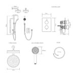 Aqualisa Dream Thermostatic Shower with Adjustable & Wall Head Round