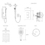 Aqualisa Dream Thermostatic Shower with Adjustable & Wall Head Square