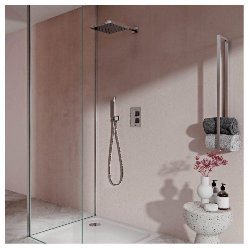 Aqualisa Dream Thermostatic Shower with Hand Shower & Head Square