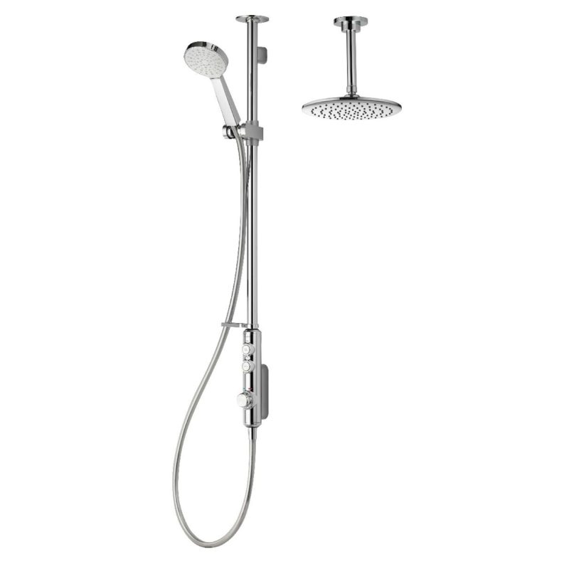 Aqualisa iSystem Smart Exposed with Adjustable & Ceiling Heads (HP/Combi)